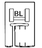 Janome Bi-Level Topstitch Foot Left 9mm