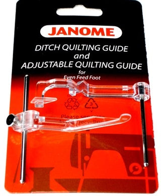 Janome Ditch Quilting Guide & Adjustable Quilting Guide for  Even Feed with Guide 7mm