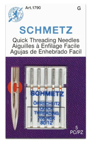 Schmetz Easy Threading Needles 80/12 PK5