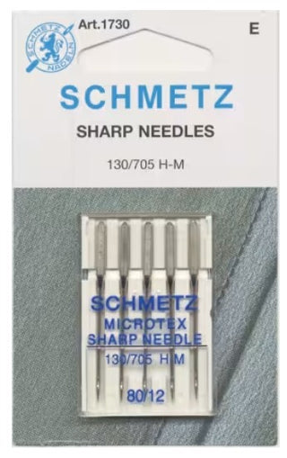 Schmetz Microtex Needles  80/12 Pk 5