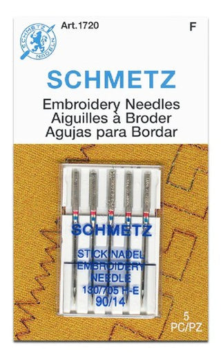 Schmetz Embroidery Needles 90/14 PK 5