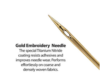 Schmetz Embroidery Needles Gold 90/14 PK 5