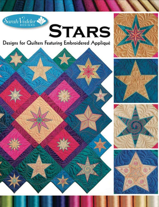 Accuquilt Go! Stars by Sarah Vedler Designs for Quilters Featuring Embroidered Applique