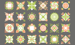 Moda Apricot & Ash Panel each