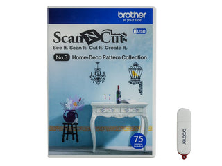 Brother Scan N Cut Design Collection USB #3 Home Deco Pattern Collection CAUSB3