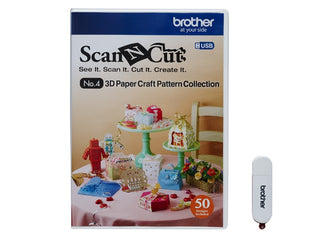 Brother Scan N Cut Design Collection USB #4 3D Paper Craft Pattern CAUSB4