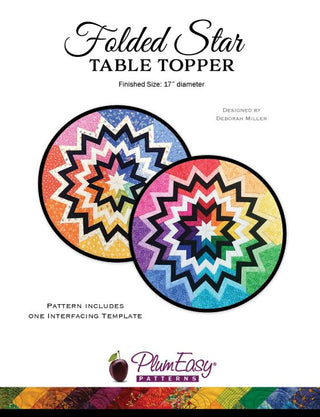 Folded Star Table Topper Pattern (includes one interfacing template)