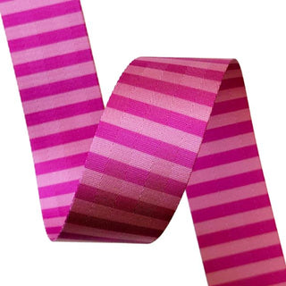 Sassafras Lane 2" Webbing Pink Stripe per mtr