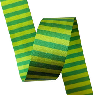 Sassafras Lane 2" Webbing Green Stripe per mtr