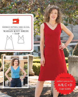 Liesl & Co Marais Knit Dress + Top Pattern by Liesl and Co