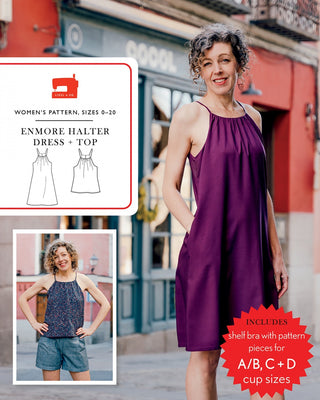 Enmore Halter Dress + Top Pattern by Liesl and Co