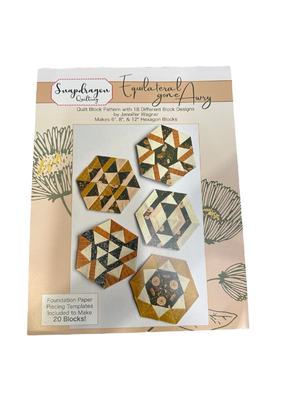 Equilateral Gone Awry Quilt Block Pattern with Foundation Paper Piecei ...