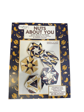 Nuts About You Quilt Block Pattern with Foundation Paper Templates