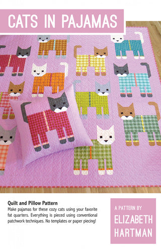 Cats in Pajamas Pattern by Elizabeth Hartman