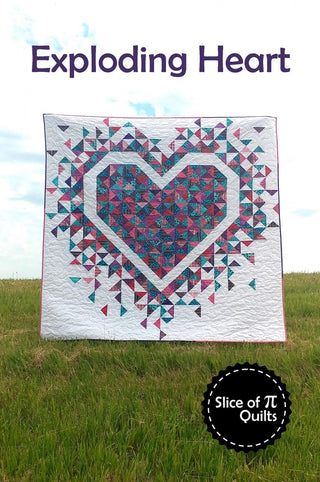 Exploding Heart Pattern by Slice of Pi Quilts