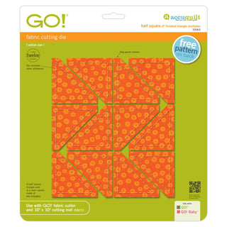 Accuquilt Go! Half Square 2 Finished Triangle Multiples (55063)