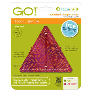 Accuquilt Go! Equilateral Triangle 4.5" sides (55429)