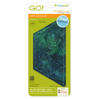 Accuquilt Go! Half Hexagon 4.5" sides (55437)