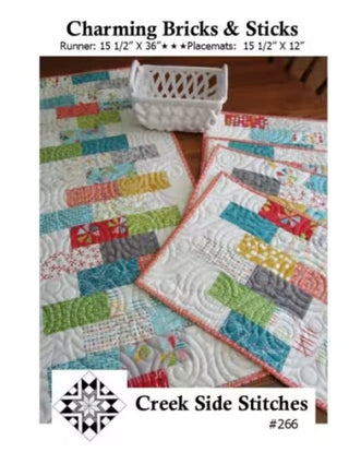 Charming Bricks and Sticks Runner and Placemats Pattern
