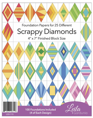 Scrappy Diamonds Foundations Pad 4" x 7" finished