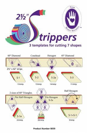 Marti Michell  2.5" Strippers Template Set