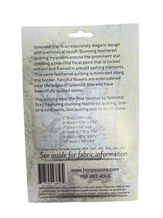 HoopSisters Splendid Star Embroidery USB