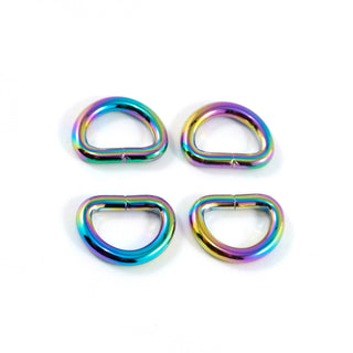 Emmaline Bags D-rings for 1/2in Straps Rainbow Pack of 4