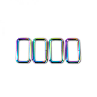 Emmaline Bags Rectangular Rings for 1.25" (32mm) Straps Rainbow 4pk