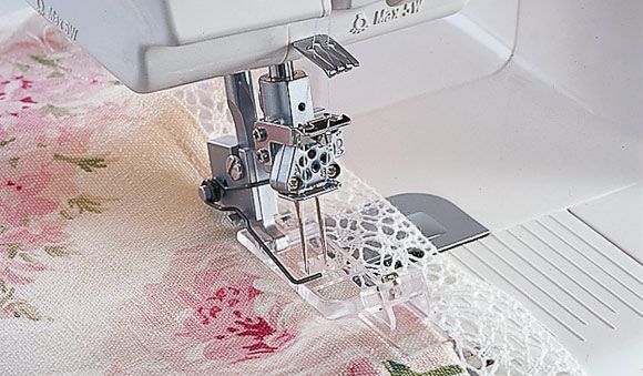 Husqvarna Viking Overlocker Foot Flat Edge Lace Foot (Huskylock 936 ...
