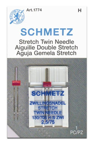 Schmetz Twin Needle Stretch 2.5mm  75/11