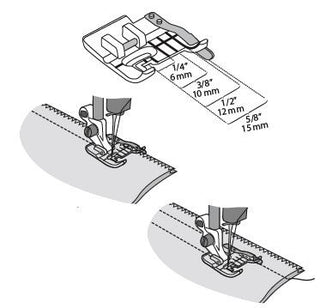 Husqvarna Viking Clear Seam Guide Foot for IDF (8-9)