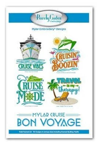 Purely Gates Embroidery Mylar Embroidery Designs Mylar Cruise Bon Voyage CD
