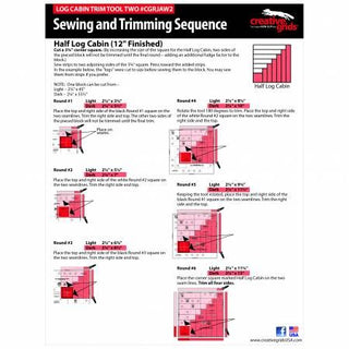 Creative Grids Log Cabin Trim Tool Two 6in & 12in Blocks