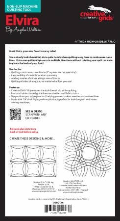 Creative Grids Machine Quilting Ruler Elvira