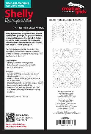 Creative Grids Machine Quilting Ruler Shelly
