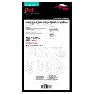 Creative Grids Machine Quilting Ruler Dot