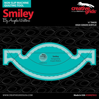 Creative Grids Machine Quilting Ruler Smiley