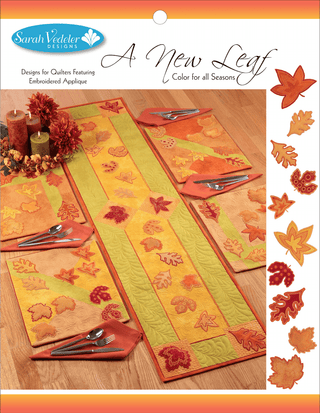 Accuquilt Go! A New Leaf by Sarah Vedler Designs for Quilters Featuring Embroidered Applique
