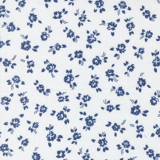 Moda Blueprint by Camille Roskelley White Navy 55331-26 per mtr