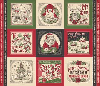 Moda Holiday Cheer by Stacy Iest Hsu 20978-11 (Block Panel) each 