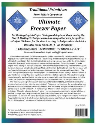 Freezer Paper Ultimate Freezer Paper 8.5" x 11"  40pcs