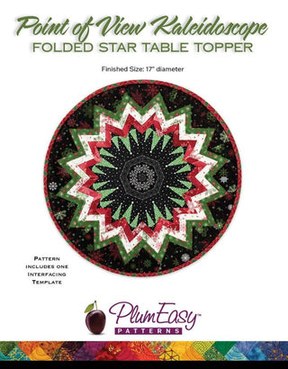 Folded Star Point of View Kaleidescope Table Topper Pattern (includes one interfacing template)