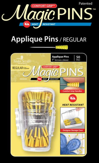 Comfort Grip Magic Pins Applique Pins Regular 6mm 1(0.6mm X 26mm) X 50