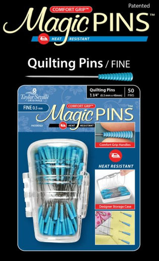 Comfort Grip Magic Pins - Quilting Pins Fine 1.75 (0.52MM X 48MM) X 50
