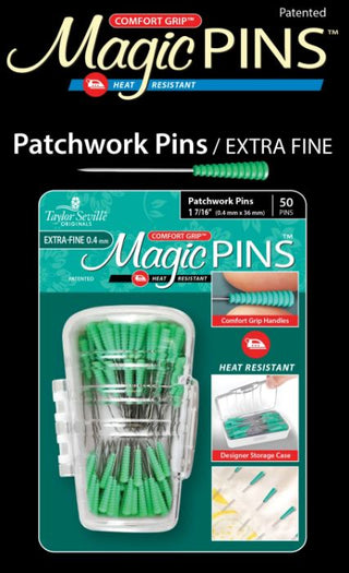 Comfort Grip Magic Pins - Patchwork Pins Ultra Fine 1 7/16 (0.4mm X 36mm) X 50