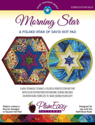 Folded Star Hotpad Star of David Morning Star Pattern (includes one interfacing template)