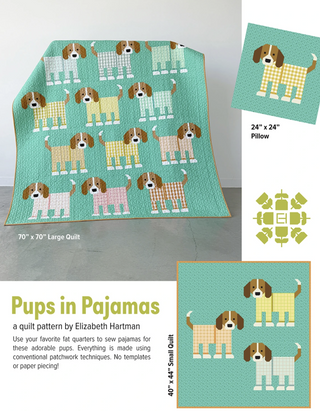 Elizabeth Hartman Pups in Pajamas Quilt Pattern