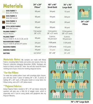 Elizabeth Hartman Pups in Pajamas Quilt Pattern