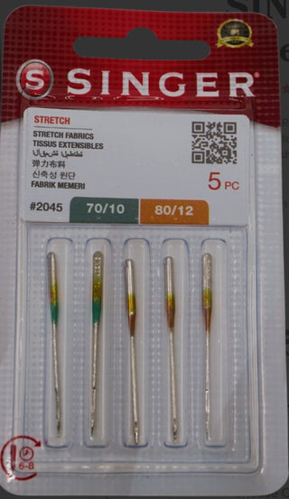 Singer Stretch Needles 2045 Assortment (70-80) Pk 5