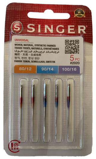 Singer Needles 2020 Assortment 80-100 Pk 5